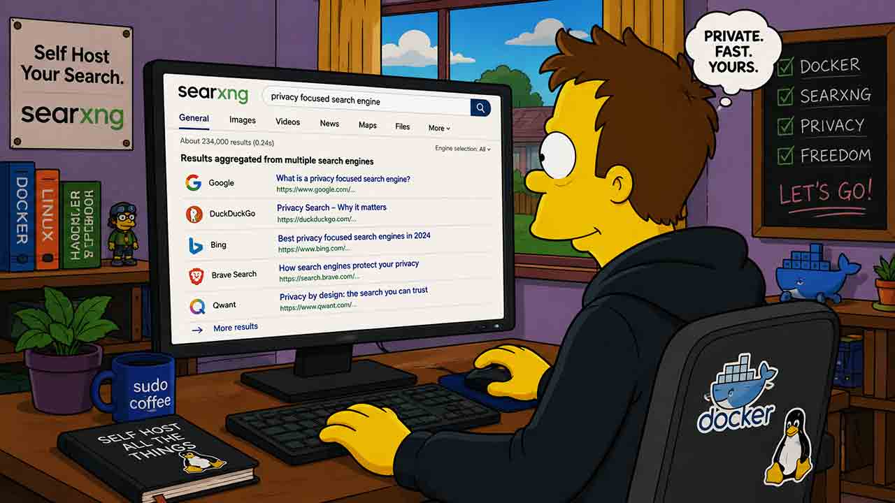 Dockerized Self Hosted Search Engine with SearXNG - the installation guide